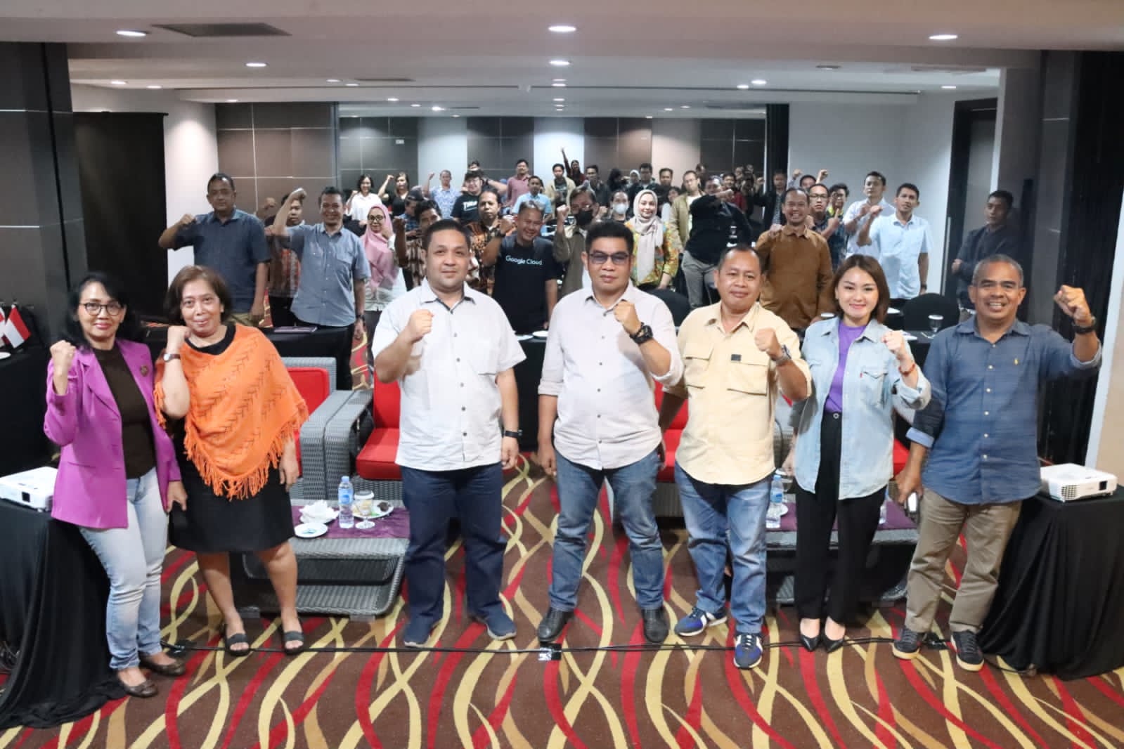 Kadiskominfosantik Prov. Kalteng Agus Siswadi Sampaikan Sambutan Pada Acara Media Gathering