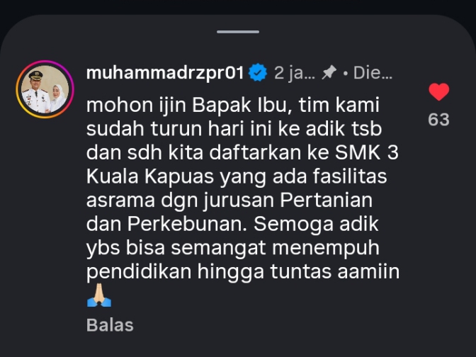 Respons Cepat Kadisdik Kalteng, Bantu Anak di Kapuas yang Terancam Putus Sekolah karena Kendala Ekonomi