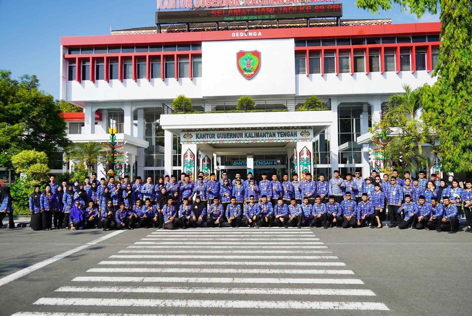 Pj. Sekda Kalteng Linae Victoria Aden Pimpin Upacara Hari Lahir Pancasila 2026