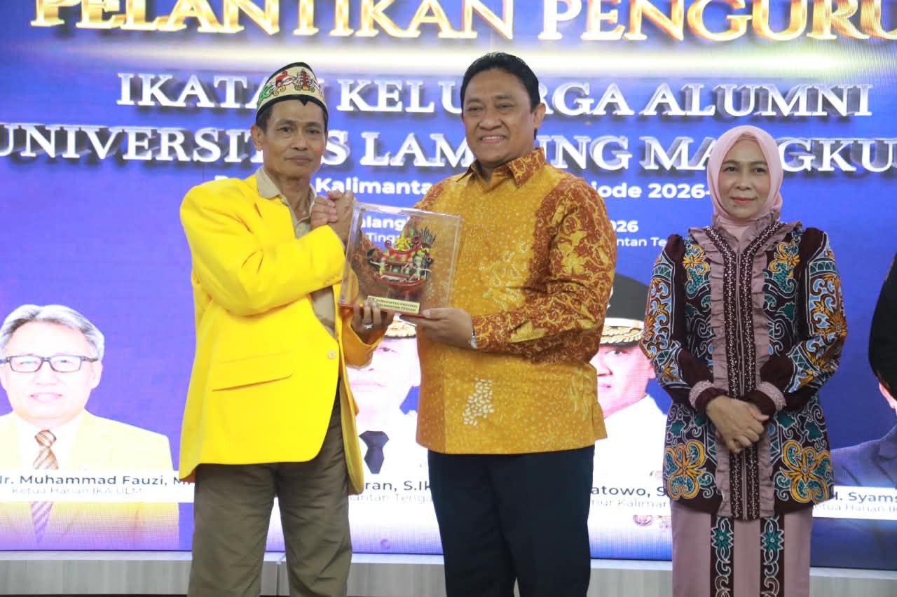 Wagub Edy Pratowo Hadiri Pelantikan Pengurus IKA ULM Kalteng Periode 2026–2030