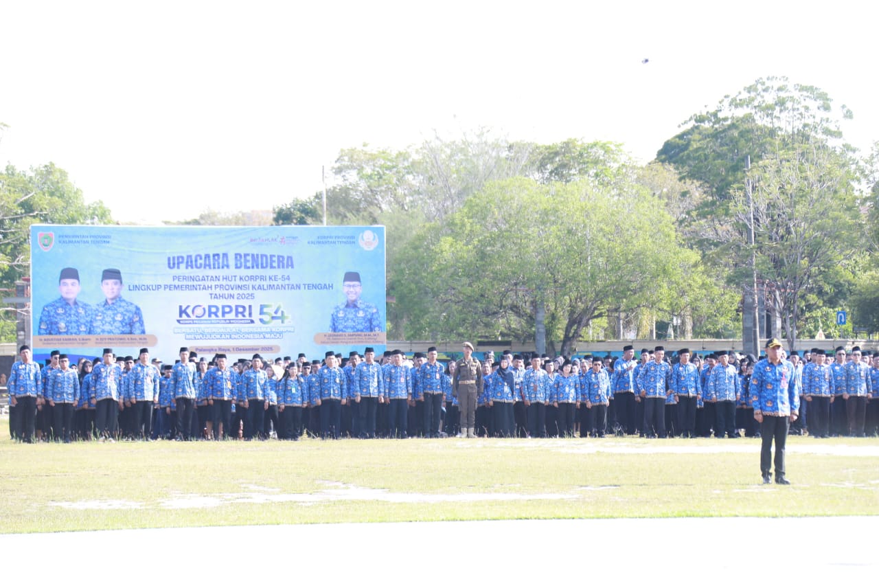 Wagub Kalteng Edy Pratowo Pimpin Upacara Peringatan HUT ke-54 KORPRI Tahun 2025