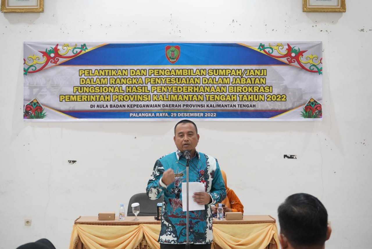 Penyesuaian Jabatan Fungsional Hasil Penyederhanaan Birokrasi di lingkungan Pemprov Kalteng