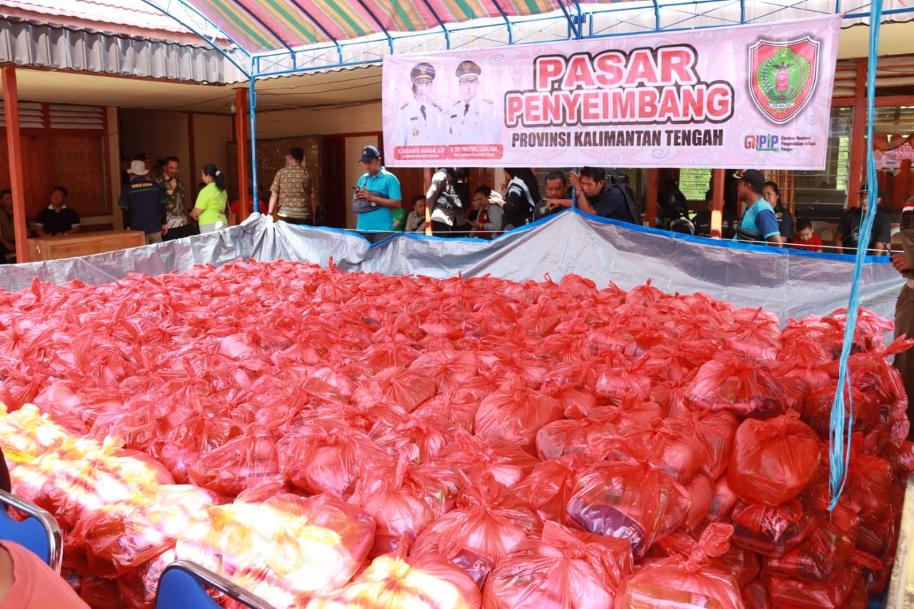 Wagub Edy Pratowo Tinjau Sekaligus Buka Pasar Penyeimbang di Kantor Camat Pematang Karau