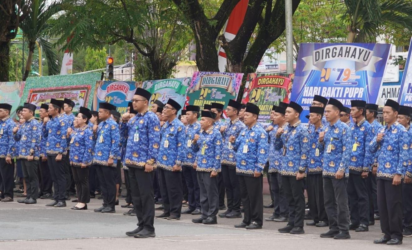 Pemprov Kalteng Laksanakan Upacara Bendera Peringati Hari Bhakti Ke-79 Pekerjaan Umum dan Penataan Ruang