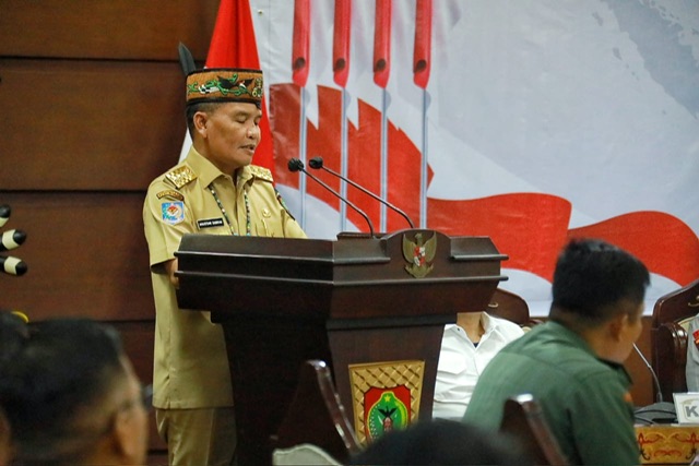 Gubernur Kalteng Agustiar Sabran Pimpin Rakor Tim Monitoring Percepatan Program Cetak Sawah dan Optimalisasi Lahan Prov. Kalteng
