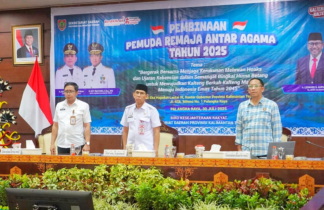 Pemprov Kalteng Gelar Pembinaan Pemuda Remaja Antar Agama 