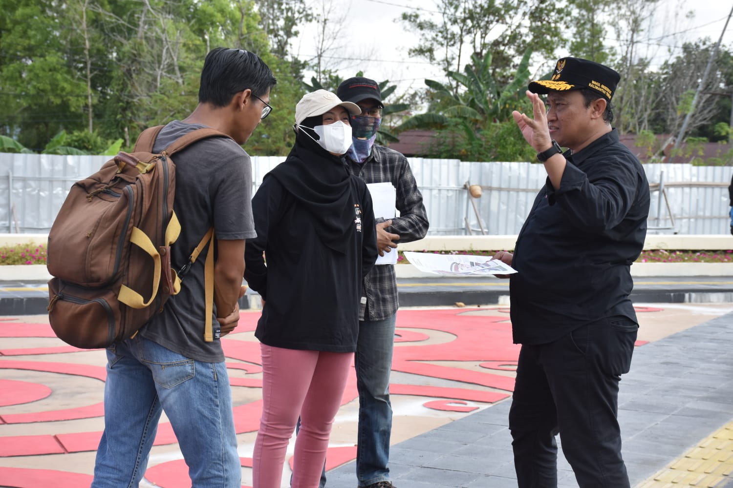 Wagub Kalteng Edy Pratowo Tinjau Pembangunan Bundaran Besar dan Tugu Mahir Mahar