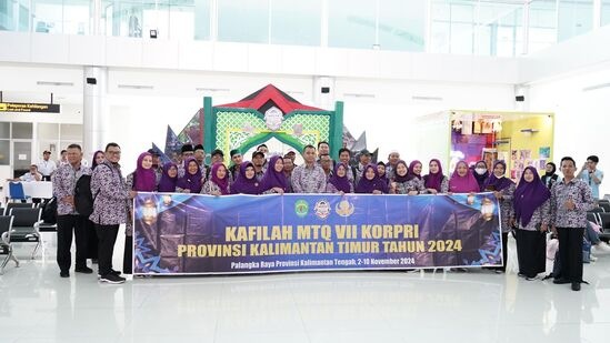 Disbudpar Kalteng Sambut Kafilah Kaltim MTQ VII Korpri Nasional
