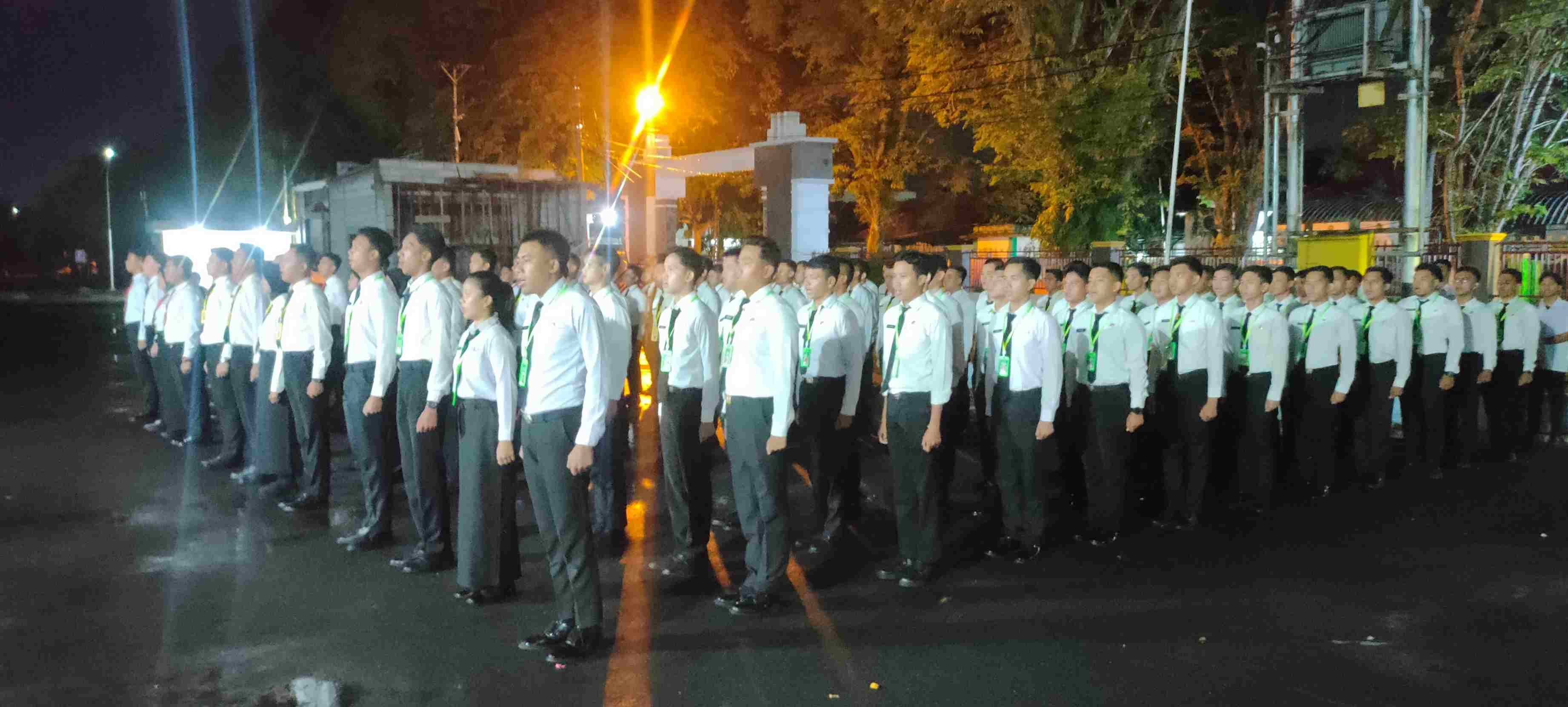 Peserta Latsar CPNS Kemenkumham Prov. Kalteng Tahun 2024 Gelar Apel Api Semangat Bela Negara