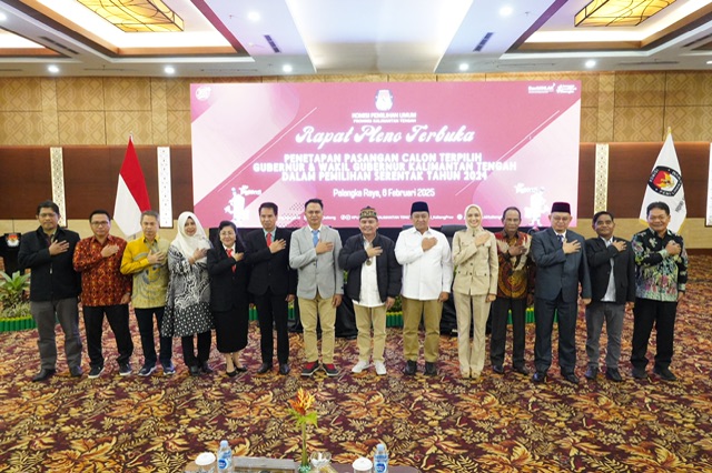 KPU Prov. Kalteng Gelar Rapat Pleno Terbuka Penetapan Pasangan Calon Terpilih Gubernur dan Wakil Gubernur Kalteng dalam Pemilihan Serentak