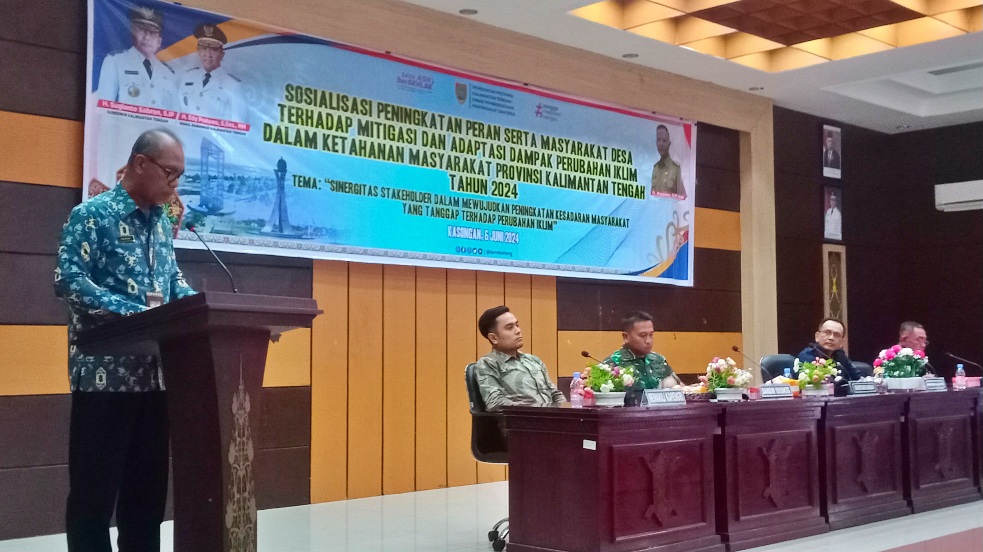 Pemprov Kalteng Melalui Dinas PMD Laksanakan Sosialisasi Peningkatan Peran Serta Masyarakat Desa Terhadap Mitigasi dan Adaptasi Dampak Perubahan Iklim dalam Ketahanan Masyarakat