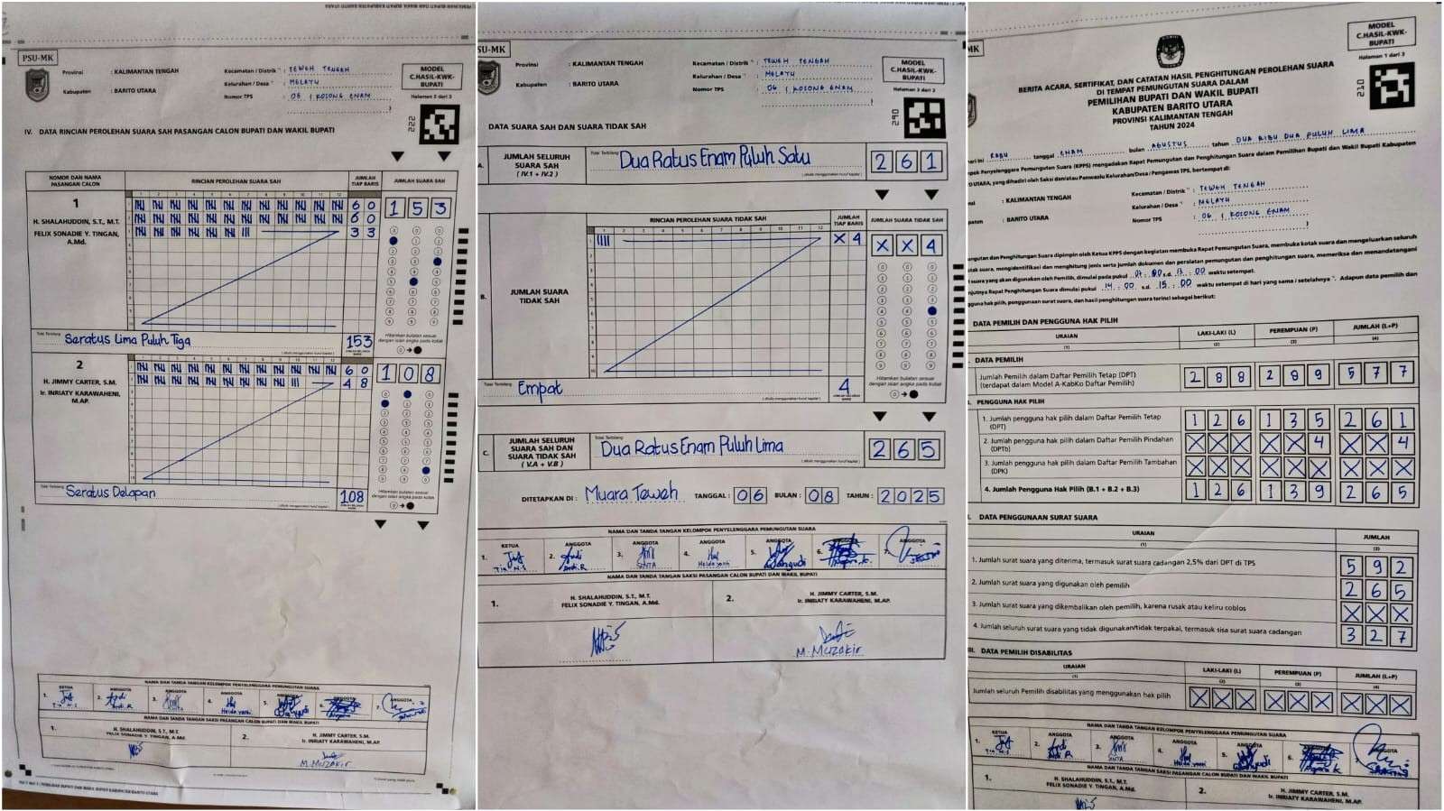 Gubernur Kalteng Agustiar Sabran Pantau Langsung Pelaksanaan Penghitungan Suara Pemungutan Suara Ulang