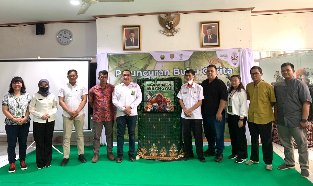 Dispursip Prov. Kalteng dan Balai Taman Nasional Sebangau Bekerja sama dengan BNF Luncurkan Buku Cerita Sekolah Hutan Sebangau