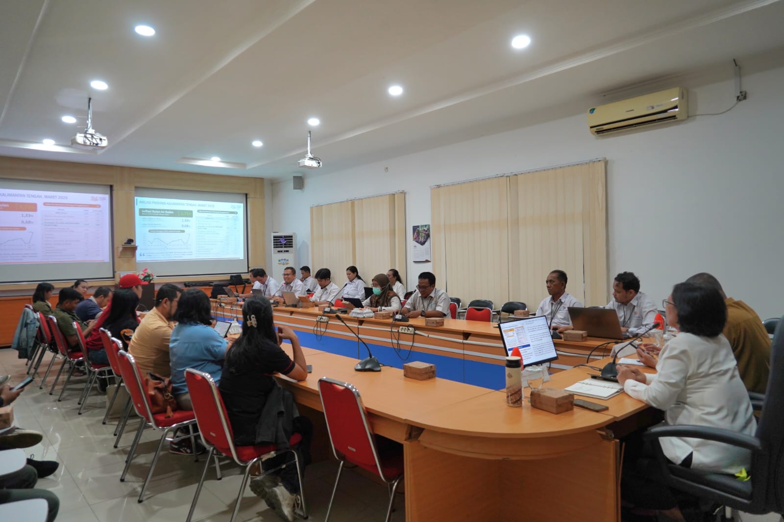 Sahli Yuas Elko Hadiri Konferensi Pers Berita Resmi Statistik BPS Prov. Kalteng