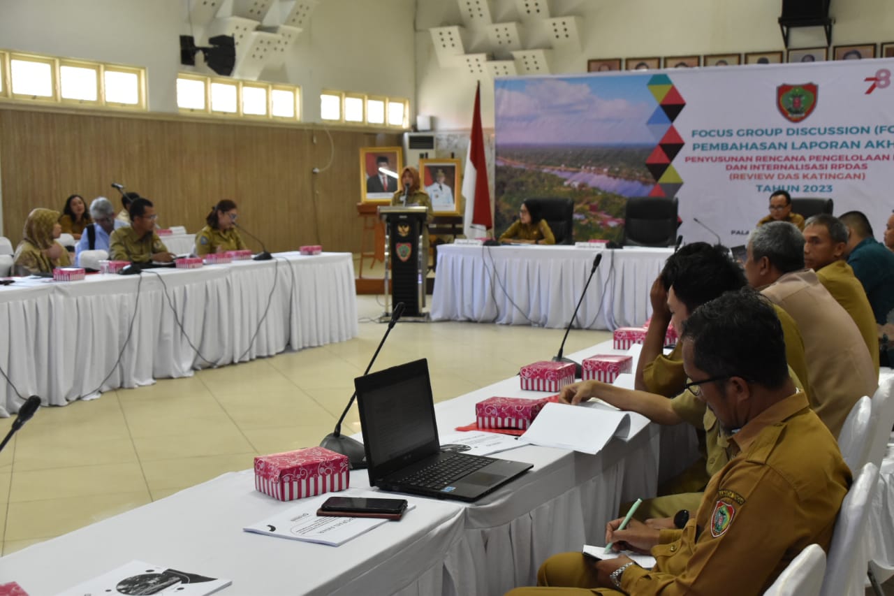 Asisten Ekbang Sri Widanarni Hadiri FGD Pembahasan Laporan Akhir Penyusunan RPDAS dan Internalisasi RPDAS, Review DAS Katingan Tahun 2023