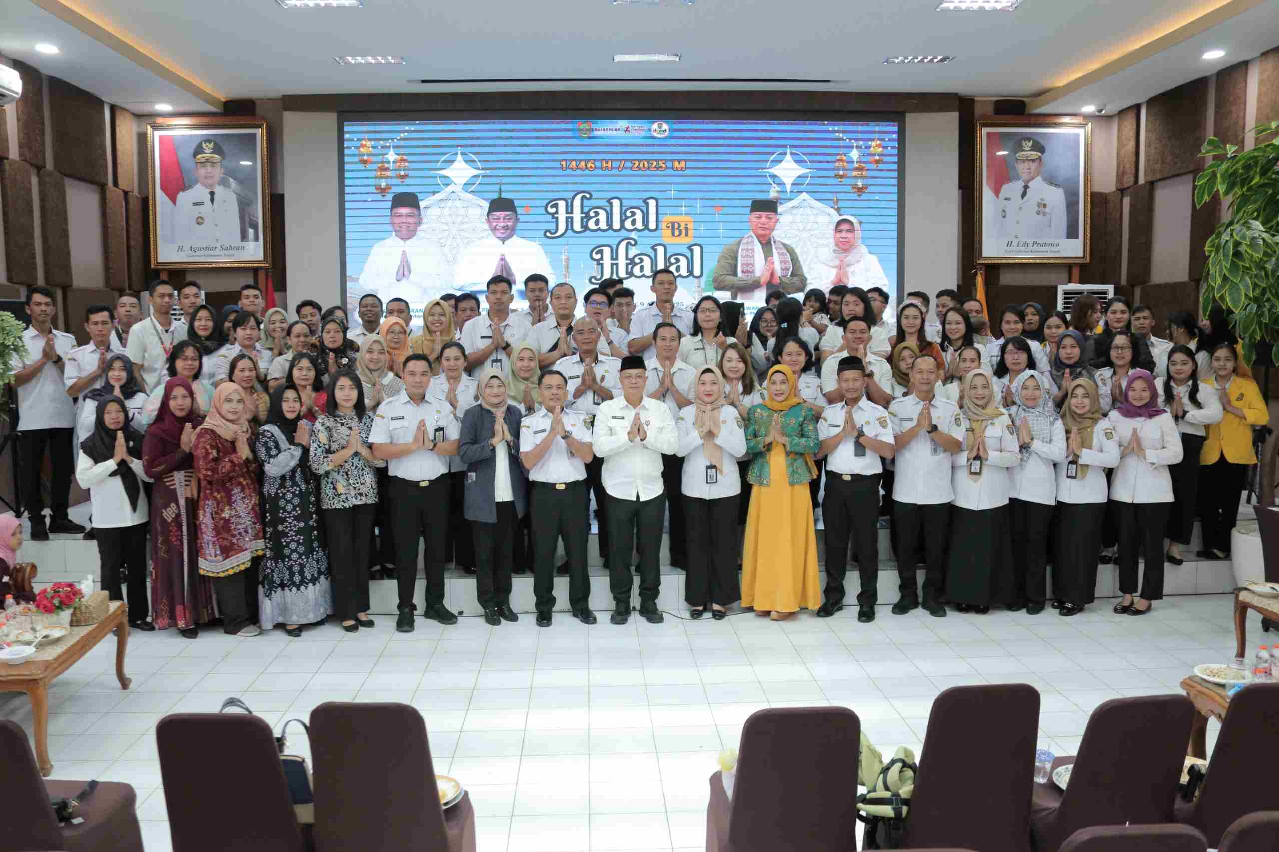 Keluarga Besar Dinas PMD Prov. Kalteng Gelar Halalbihalal