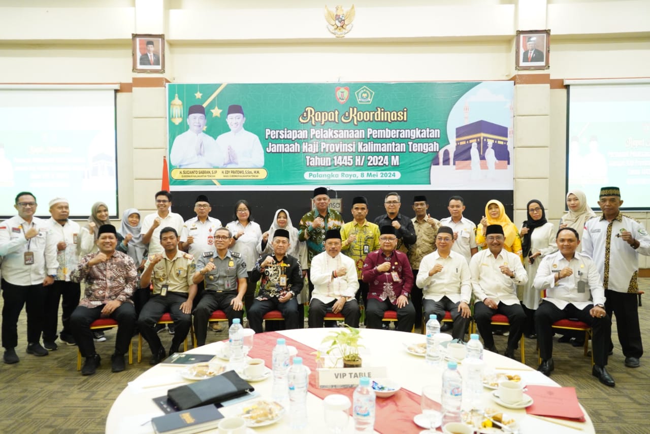 Sekda Nuryakin Buka Rakor Persiapan Keberangkatan Calon Jamaah Haji Provinsi Kalteng Tahun 1445 H / 2024 M