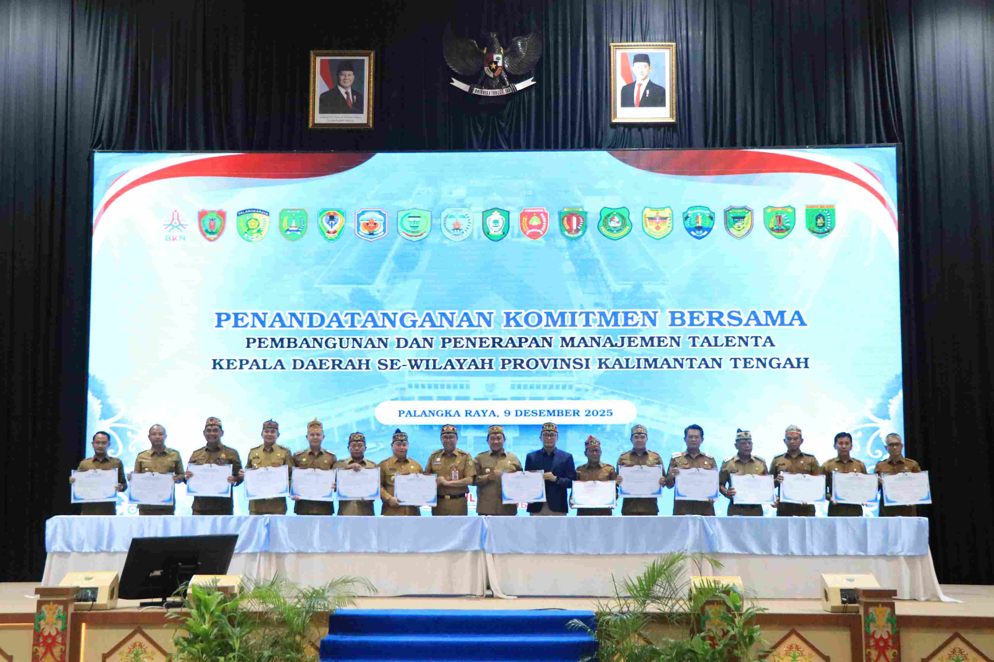 Penandatanganan Komitmen Bersama Kepala Daerah se-Kalteng Terkait Manajemen Talenta