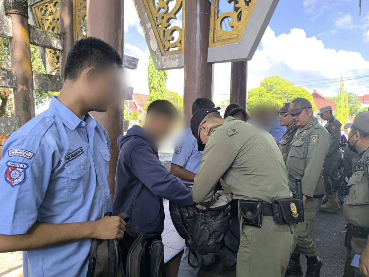 11 Pelajar Kedapatan Bolos Sekolah, Diamankan Dalam Patroli Satpol PP Prov. Kalteng