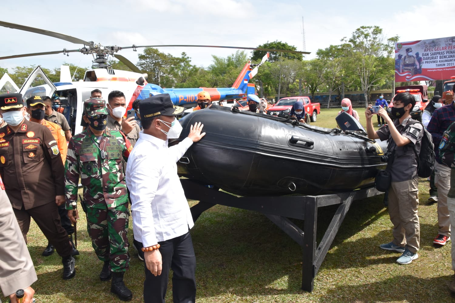 Gubernur Pimpin Apel Gelar Personil Sarpras Penanganan Darurat Bencana Banjir