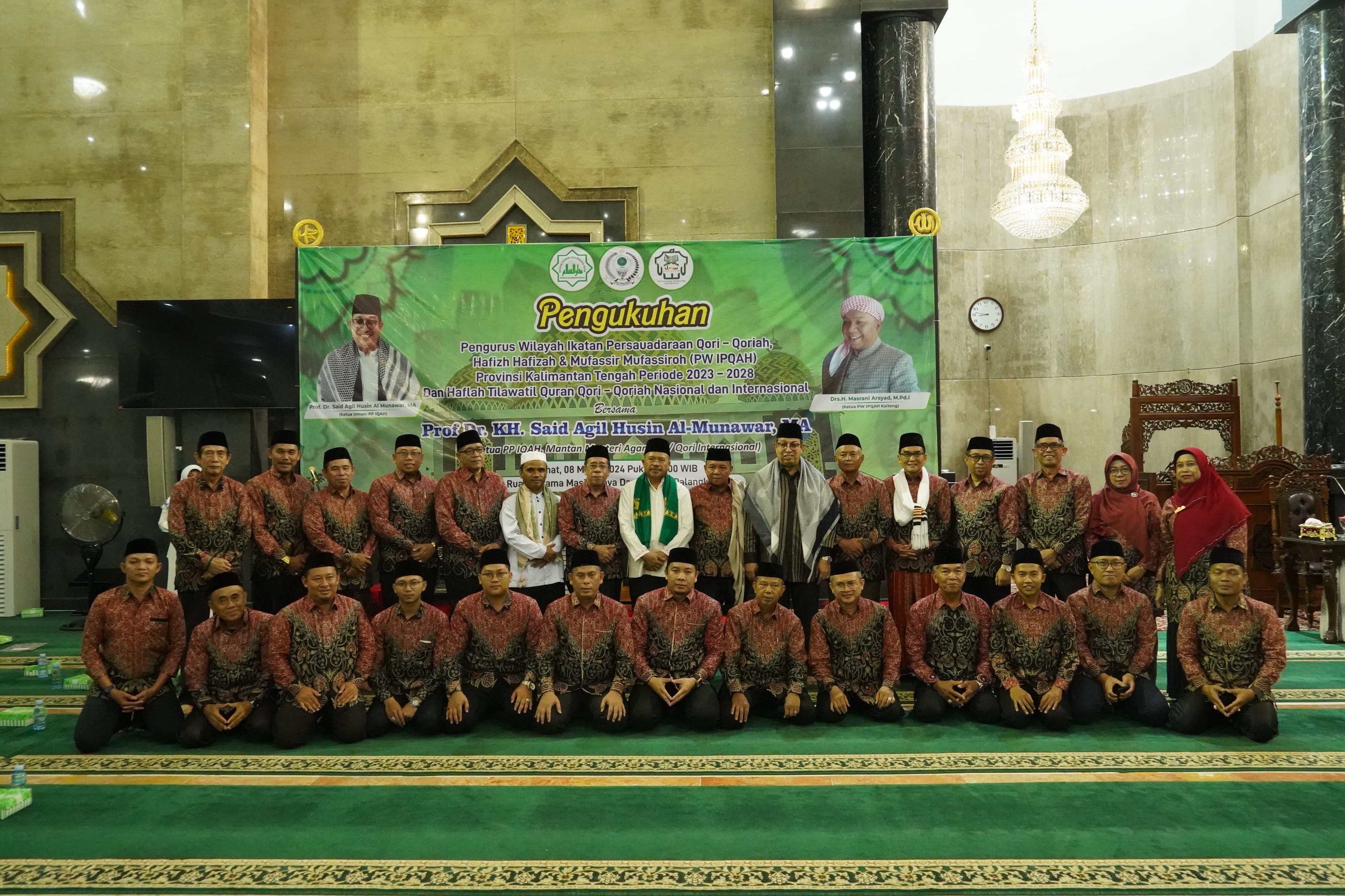 Sekda Nuryakin Hadiri Pelantikan Sekaligus Pengukuhan PW IPQAH Prov. Kalteng periode 2023-2028