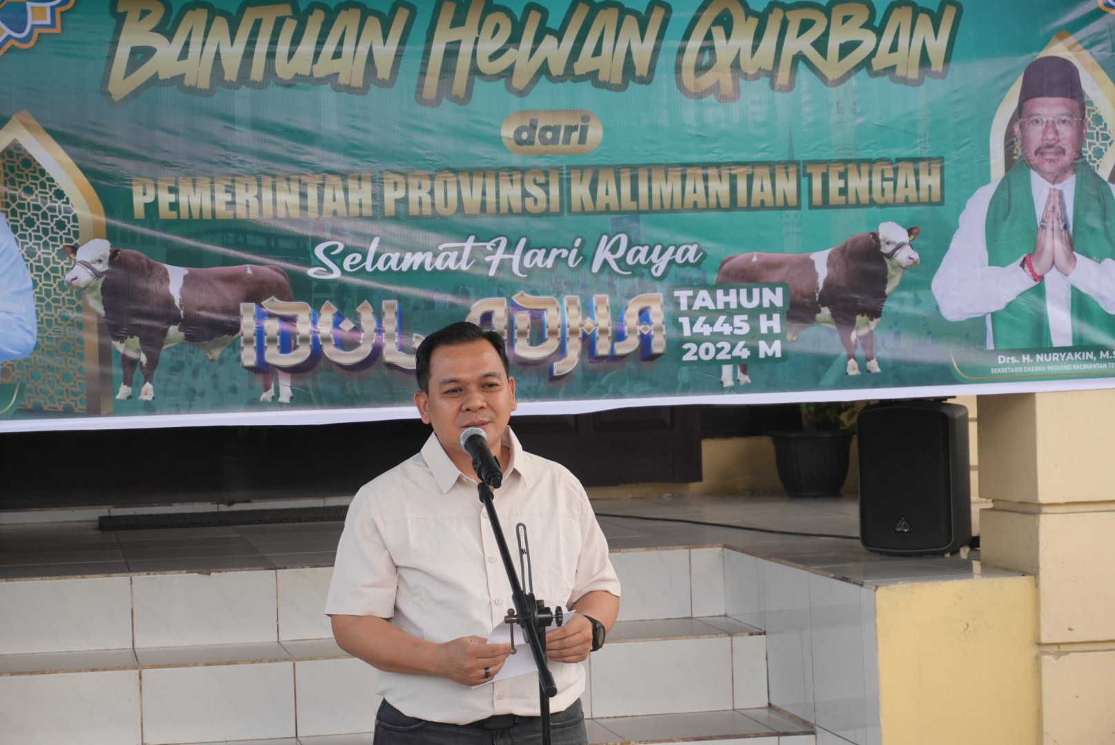 Pemprov Kalteng Salurkan Bantuan Hewan Qurban Kepada Masyarakat Kabupaten Lamandau Sebanyak 16 Ekor Sapi