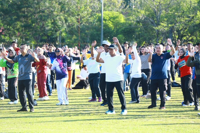 Wagub Kalteng Edy Pratowo Hadir dan Ikuti Senam Bersama