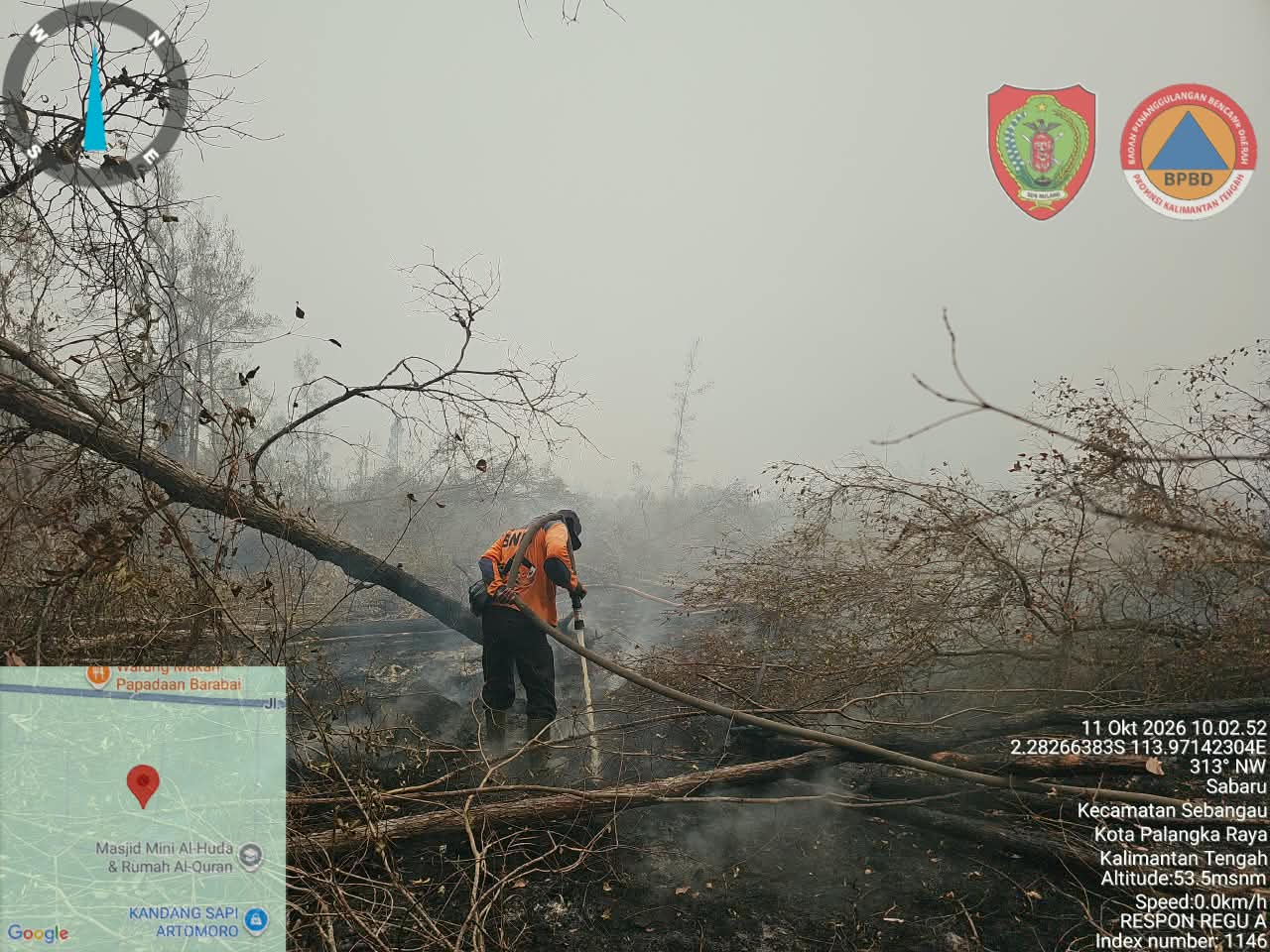 BPB-PK Kalteng Rilis Laporan Harian Karhutla, Imbau Masyarakat Hentikan Pembakaran Lahan