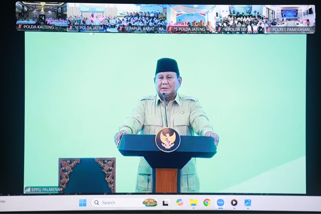 Perwakilan Pemprov Kalteng Hadiri Peresmian dan Groundbreaking SPPG serta Gudang Ketahanan Pangan Polri oleh Presiden RI
