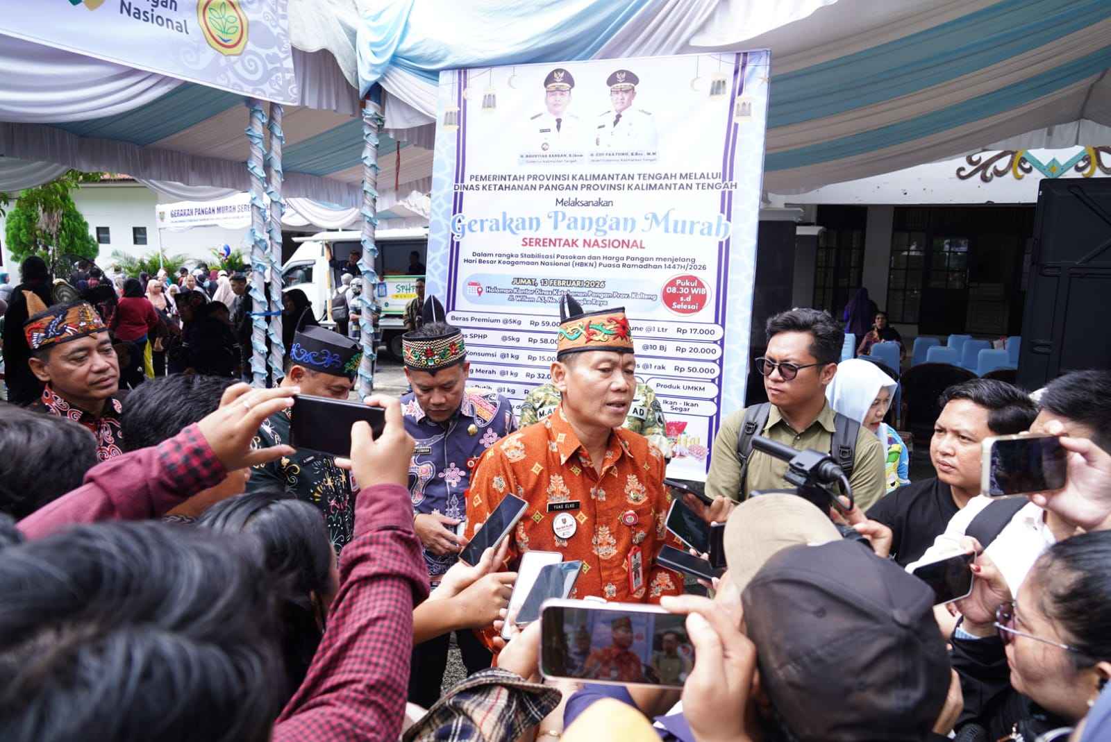 Gerakan Pangan Murah Serentak Nasional Tahun 2026 Resmi Dibuka, Pemprov Kalteng Turut Berpartisipasi