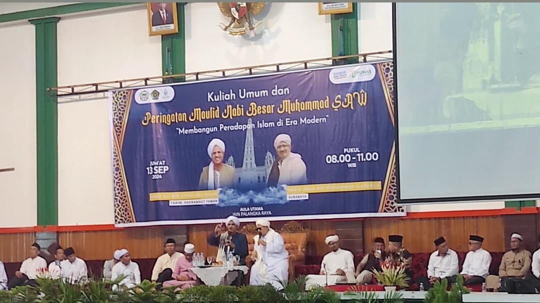 Plh Sahli Pemkumpol Ahmad Husain Hadiri Kuliah Umum Peringatan Maulid Nabi Muhammad SAW di Aula Utama IAIN