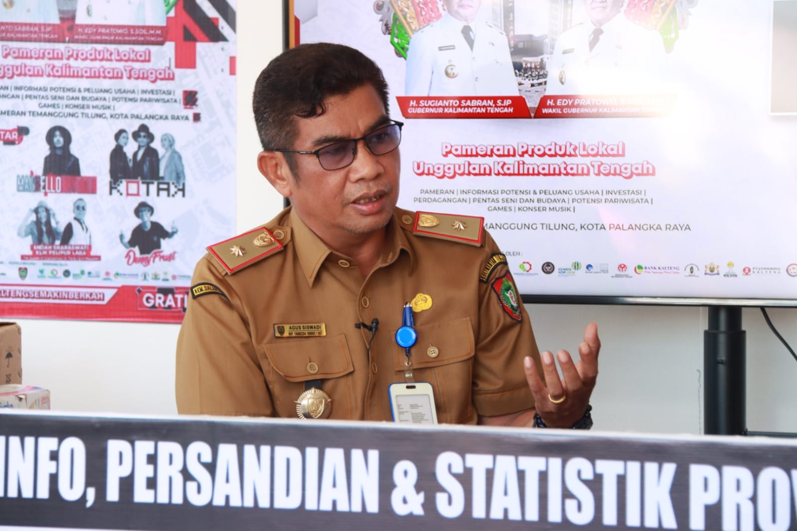 Kepala Diskominfosantik Prov. Kalteng Agus Siswadi Jadi Narasumber Bertemakan Satu Data Kalteng Sebagai Pendukung Tata Kelola Pemerintahan Berbasis Digital