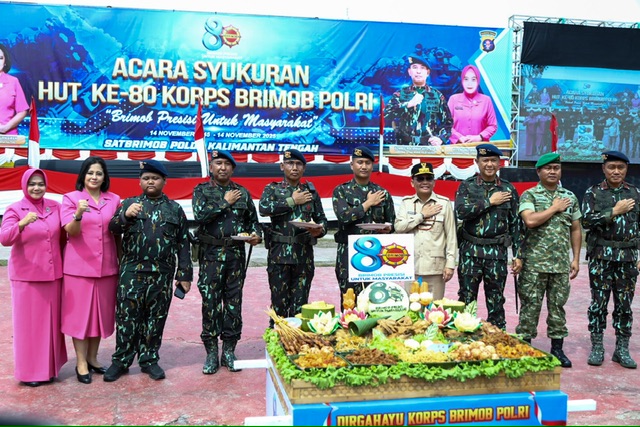 Gubernur Kalteng Agustiar Sabran Hadiri Syukuran HUT ke-80 Korps Brimob Polri