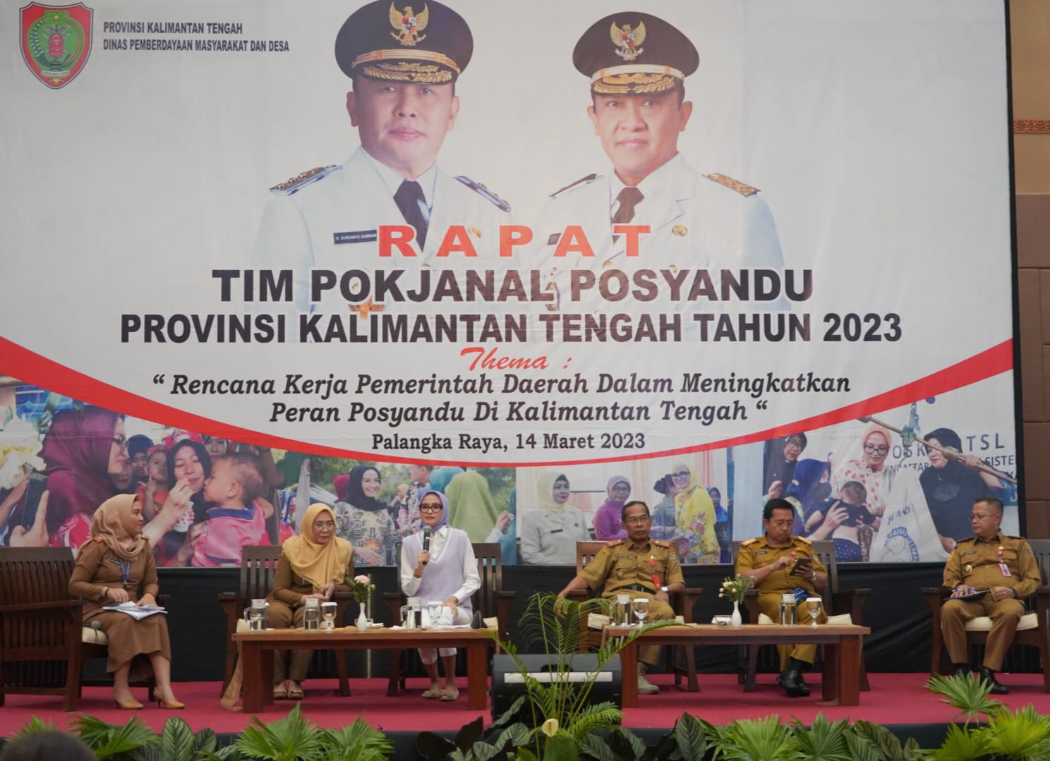 Ketua TP-PKK Prov Kalteng Ivo Sugianto Sabran Sampaikan Arahannya Pada Tim Pokjanal Posyandu Prov. Kalteng Tahun 2023