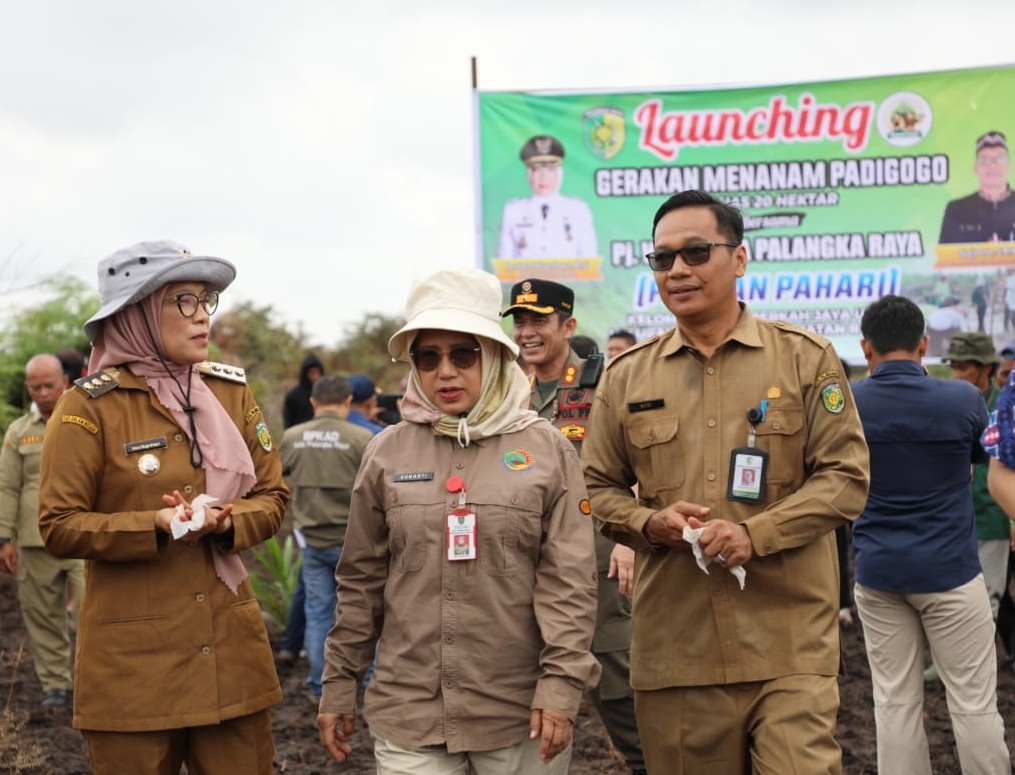 Kadis TPHP Sunarti Hadiri Kegiatan Launching Gerakan Menanam Padi Gogo bersama Pj. Wali Kota Palangka Raya Hera Nugrahayu
