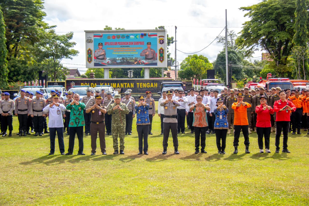 Gubernur Kalteng Agustiar Sabran, Pimpin Apel Kesiapsiagaan Penanggulangan Karhutla 2026