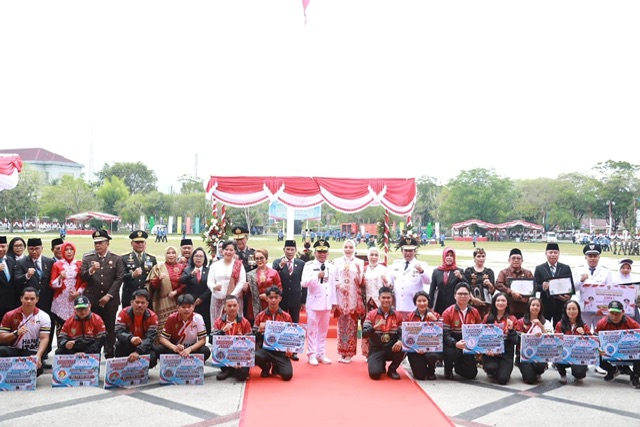 Gubernur Kalteng Agustiar Sabran Pimpin Upacara Peringatan HUT ke-80 Kemerdekaan Republik Indonesia