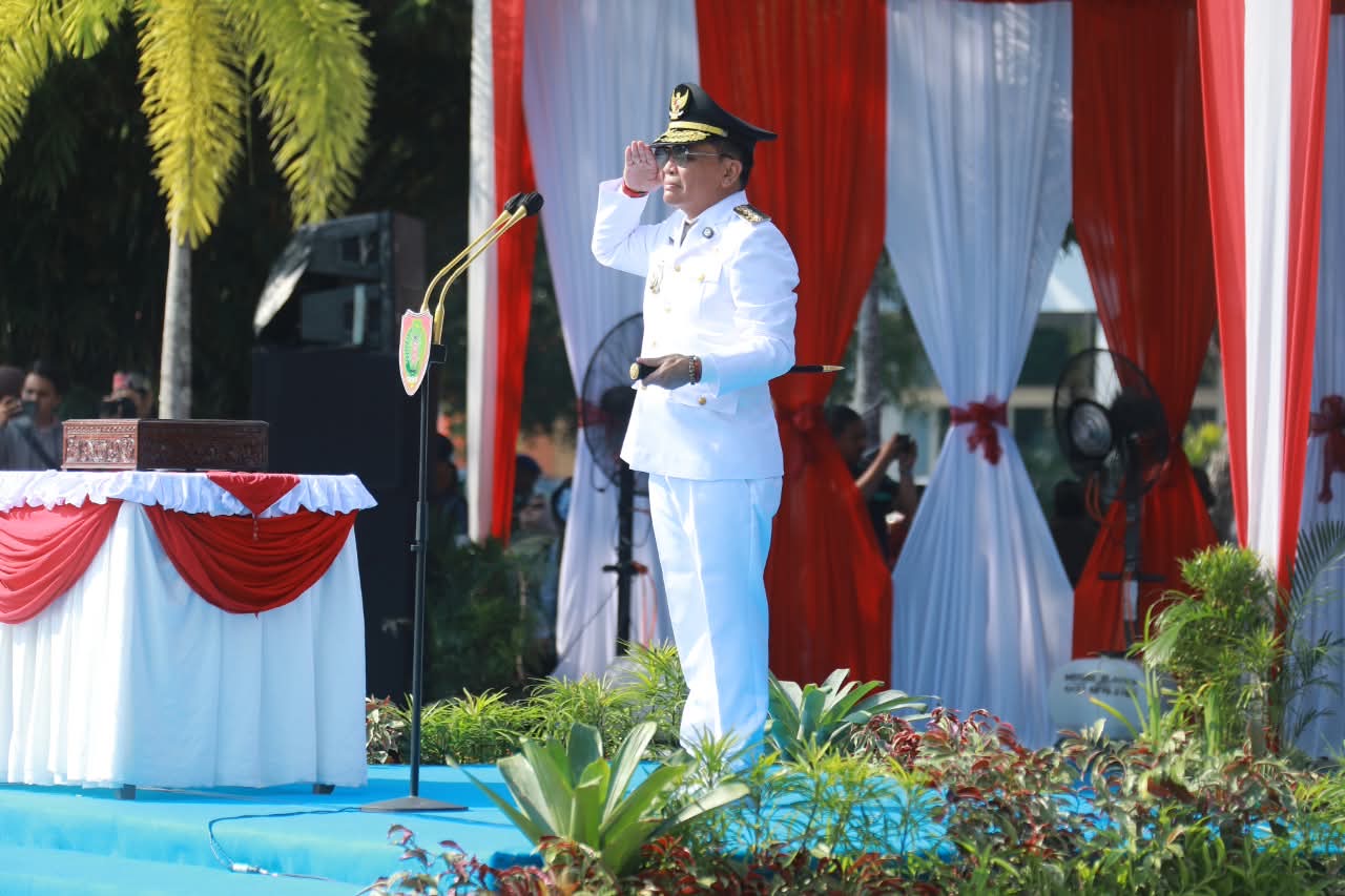 Gubernur Kalteng Agustiar Sabran Pimpin Upacara HUT ke-81 Kemerdekaan RI