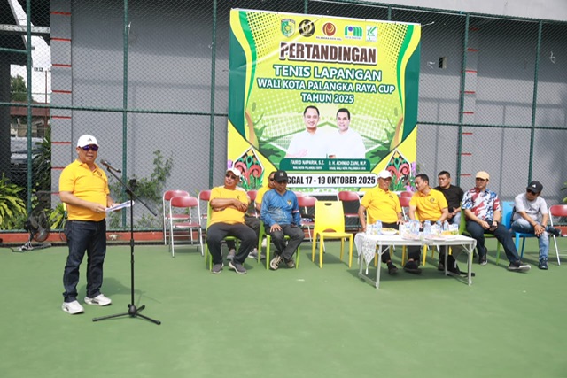 Wagub Kalteng Edy Pratowo Apresiasi Pemerintah Kota Palangka Raya Atas Penyelenggaraan Kejuaraan Tenis Lapangan Wali Kota Cup 2025