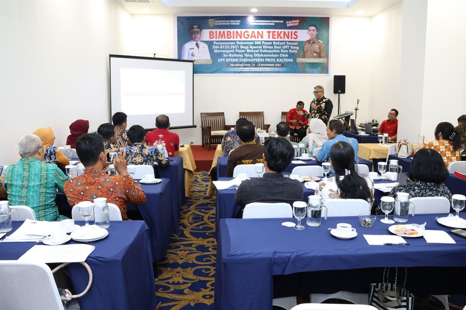 UPT. BPSM Dinas Perdagangan dan Perindustrian Prov. Kalteng  Gelar Bimtek Penyusunan Dokumen SNI Pasar Rakyat (SNI 8152:2021)