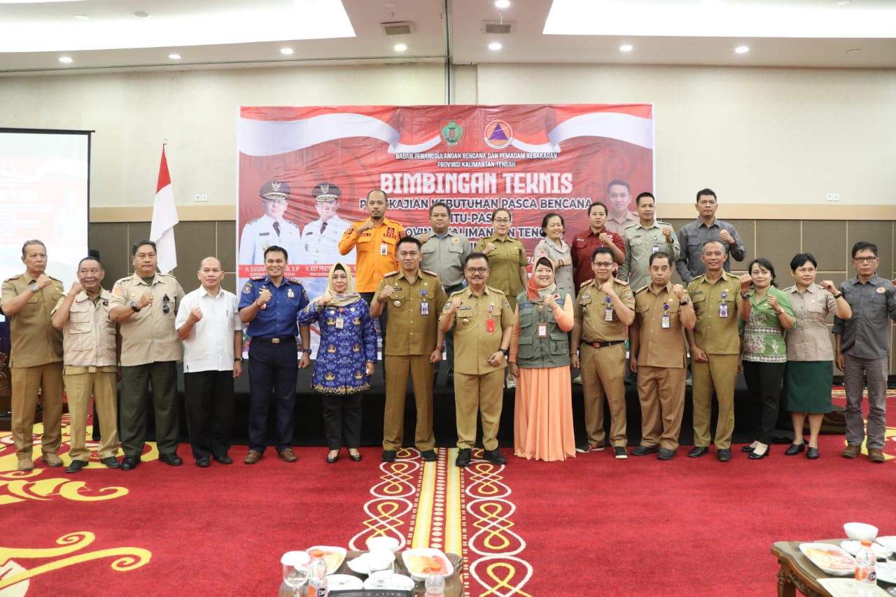 Sahli Herson B. Aden Buka Bimbingan Teknis Pengkajian Kebutuhan Pasca Bencana Provinsi Kalteng Tahun 2023