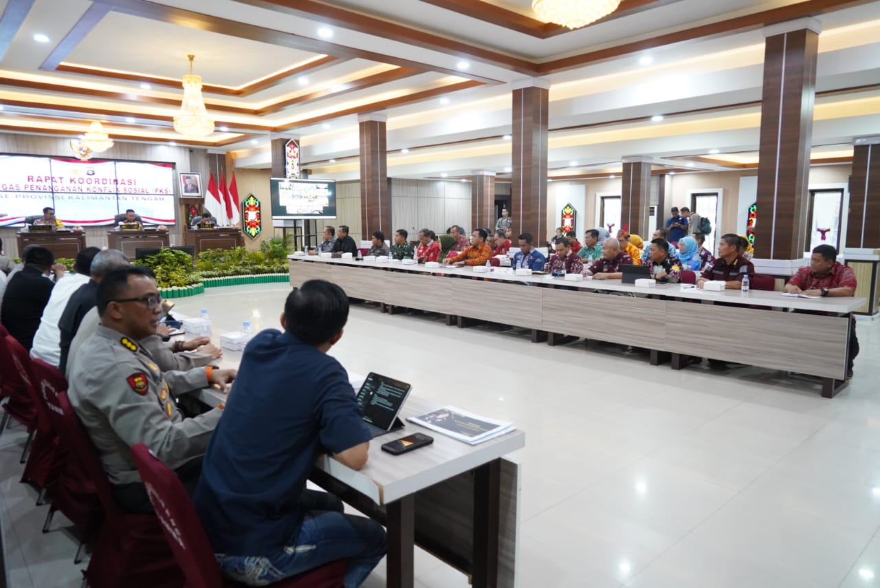 Gubernur Sugianto Sabran Hadiri Rakor Satgas Penanganan Konflik Sosial di Wilayah Hukum Kalteng
