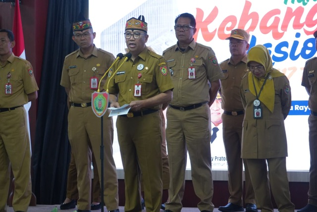 Plt. Sekda Prov. Kalteng Leonard S. Ampung Sosialisasi Visi Misi Gubernur Kalteng Agustiar Sabran Serta Program Prioritas Pembangunan Daerah