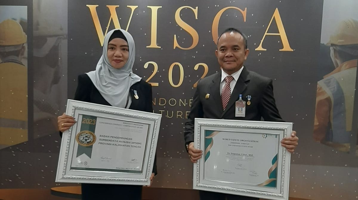 BPSDM Prov. Kalteng Terima Apresiasi dan Penghargaan dari WSO Indonesia Pada Ajang WSO Indonesia Safety Culture Award