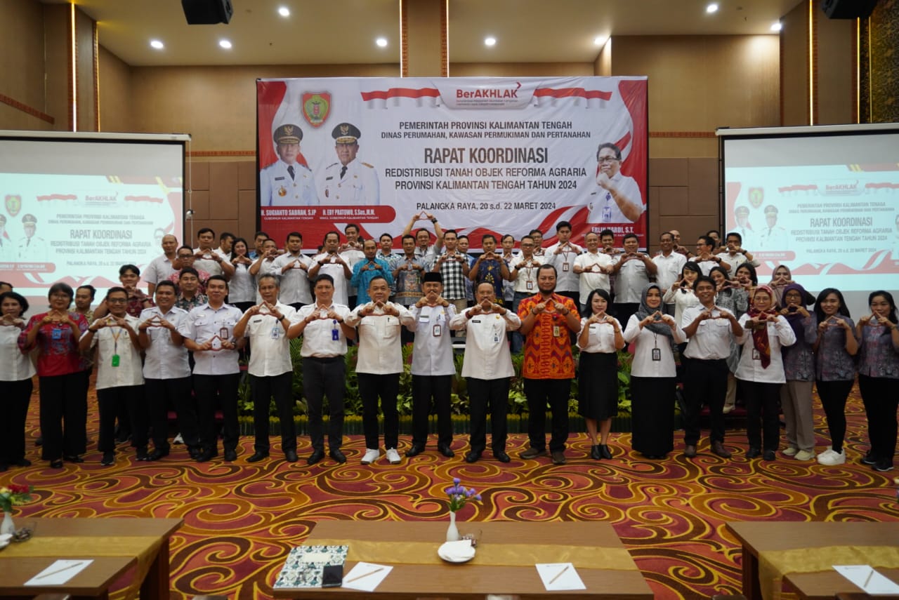 Sekda Nuryakin Buka Rakor Redistribusi Tanah Objek Reformasi Agraria di Kalteng Tahun 2024