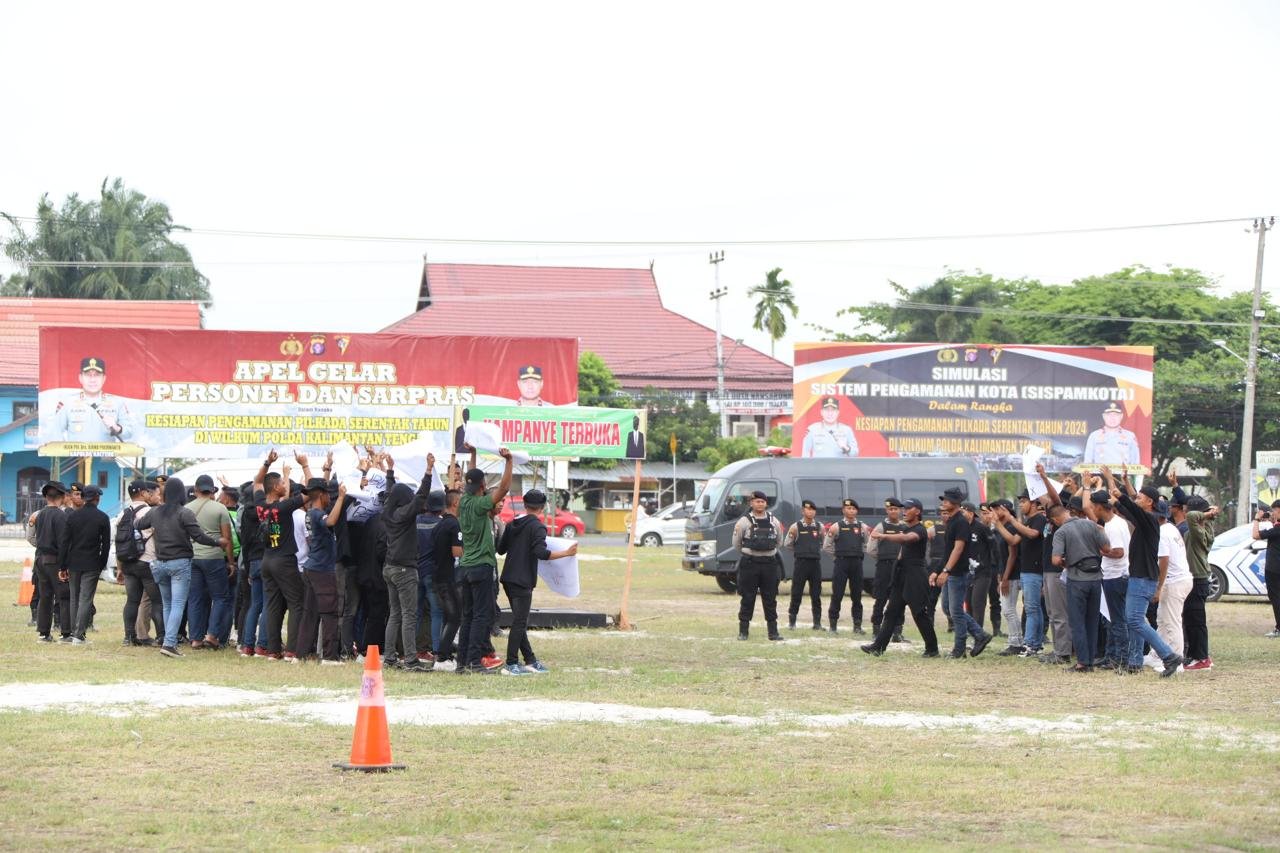 Polda Kalteng Laksanakan Apel Gelar Pasukan Operasi Kepolisian Mandiri Kewilayahan