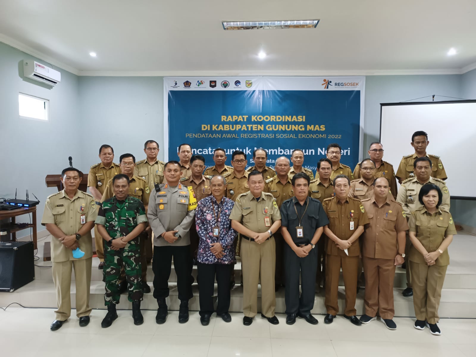 Rakorda Pendataan Awal Registrasi Sosial Ekonomi Tahun 2022 Di Lingkungan Pemkab. Gumas