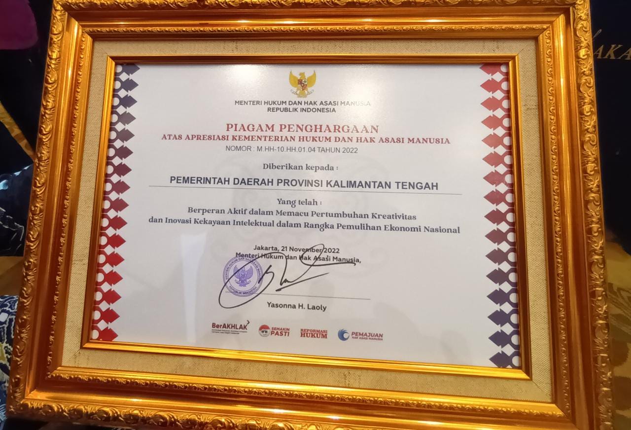Kementerian Hukum dan HAM Beri Apresiasi Kepada Pemprov. Kalteng