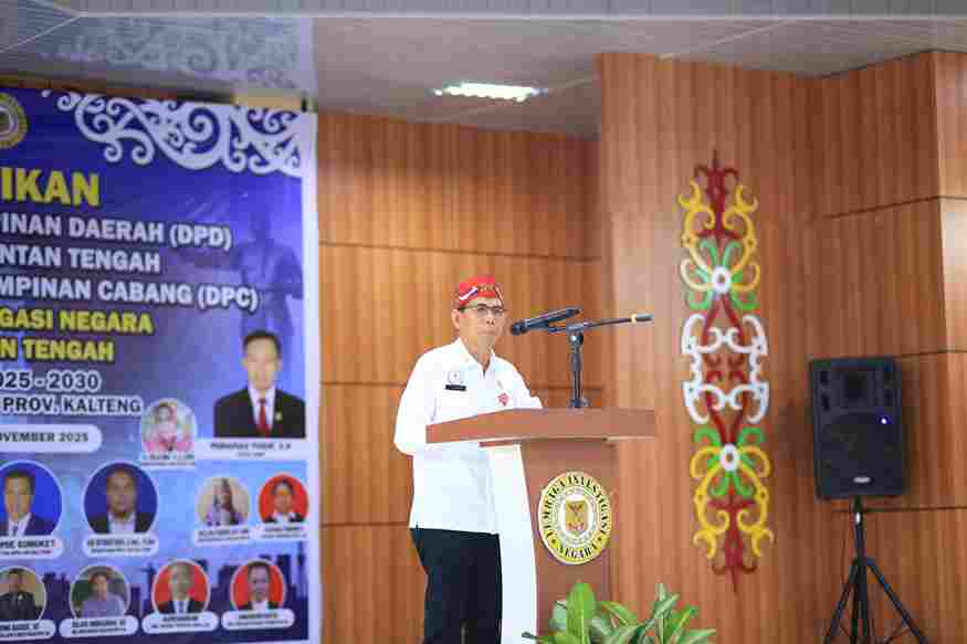 Sahli Gubernur Bidang KSDM Hamka Hadiri Prosesi Pelantikan DPD LIN Provinsi Kalteng