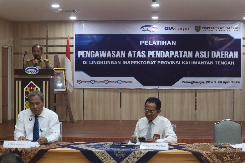 Inspektur Daerah Prov. Kalteng Saring Hadiri Pembukaan Pelatihan Pengawasan atas Pendapatan Asli Daerah